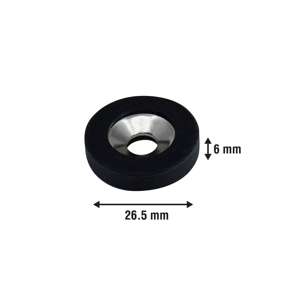 Everhang 26mm Black Counter Sunk Magnetic - 6 Pack - Neodymium - Strong Pull - SuperSaverAU - view 3