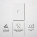 Deta White S Line Series 1 Aperture Wall Plate - Single Gang - 73mm x 113mm - Slim Design - SuperSaverAU - view 2