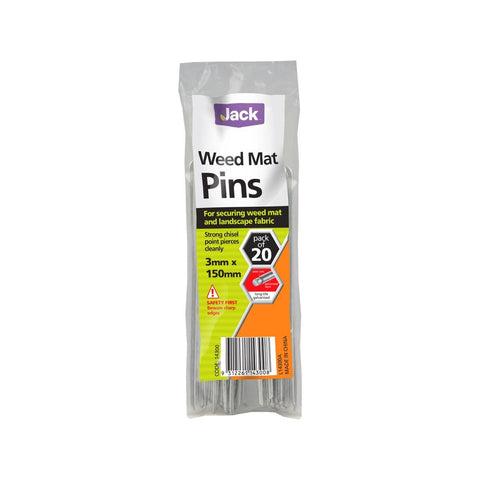 Jack Weed Mat Pins - Steel 150mm x 3mm - Strong Hold - 20 Pack - SuperSaverAU - view 1