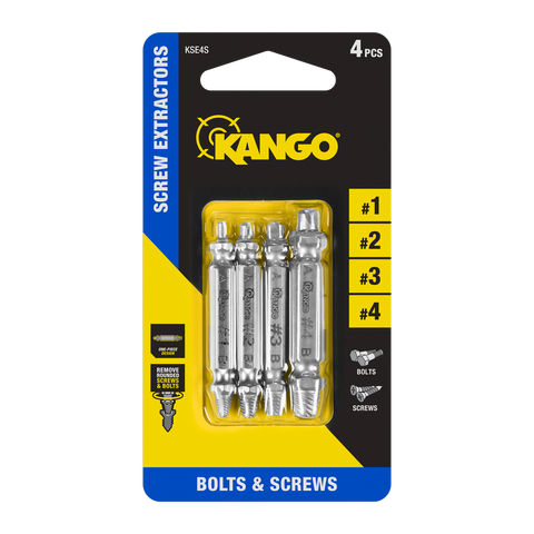 Kango 4 Piece Screw Extractors Set - M2 Steel - 65mm x 10mm x 123mm - Durable - SuperSaverAU - view 1