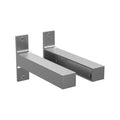 Flexi Storage Decorative Shelving Shelf End Brackets 190mm Brushed Aluminium Style 15kg