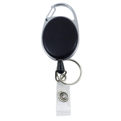 Key Essentials Retractable Lanyard Carabiner - Compact - Heavy-Duty Cord - 34mm x 109mm x 15mm
