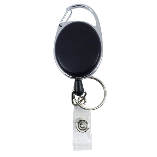 Key Essentials Retractable Lanyard Carabiner - Compact - Heavy-Duty Cord - 34mm x 109mm x 15mm