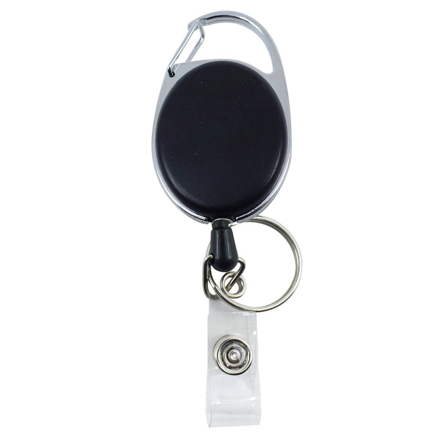 Key Essentials Retractable Lanyard Carabiner - Compact - Heavy-Duty Cord - 34mm x 109mm x 15mm - SuperSaverAU - view 1