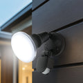 Brilliant Keeper PAR38 LED Motion Sensor Light Black Weather Resistant