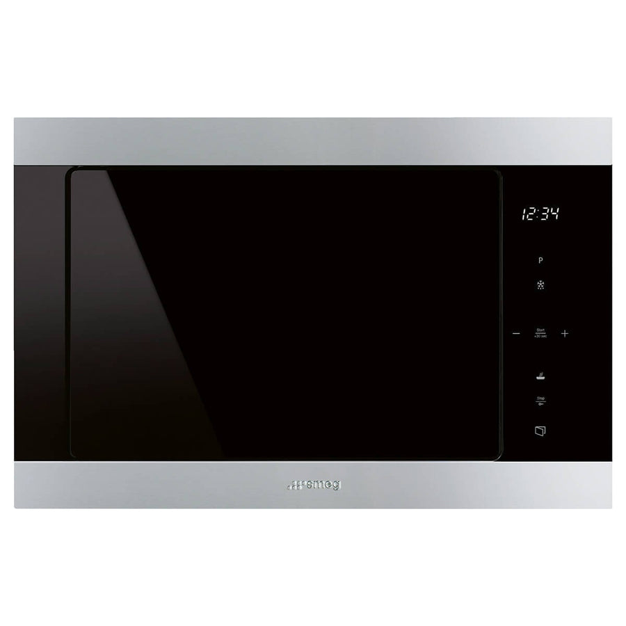 Smeg Classic 25L Built-In Microwave with Grill - Stainless Steel, 900W Microwave, 1000W Grill - FMIA325X
