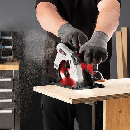 Ozito PXC Brushless Circular Saw - 18V - 184mm - Adjustable Depth - Red/Black