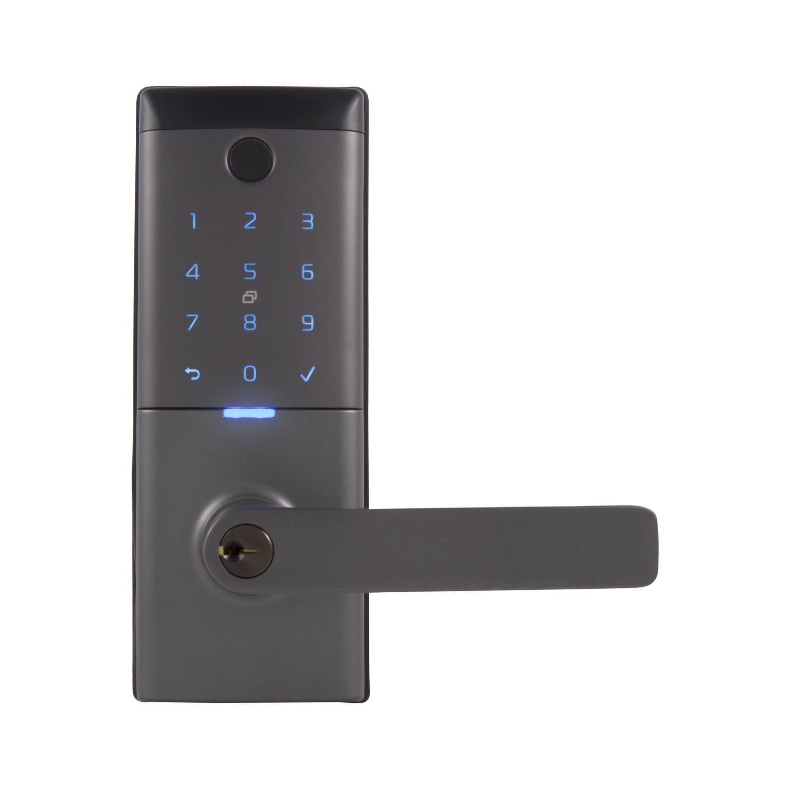 Gainsborough Mode Smart Entrance Lever Lock, Graphite Zinc Alloy, App Controlled & Waterproof