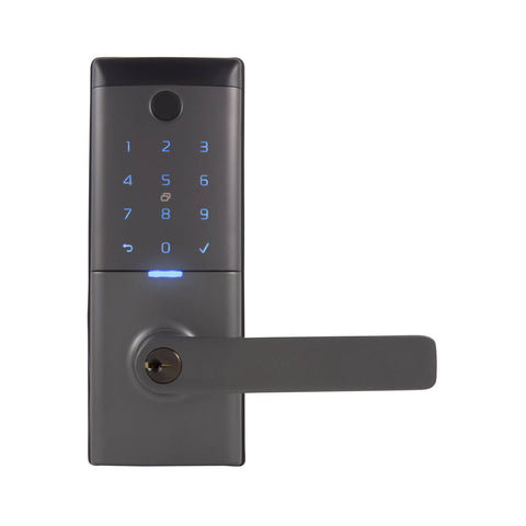 Gainsborough Mode Smart Entrance Lever Lock, Graphite Zinc Alloy, App Controlled & Waterproof