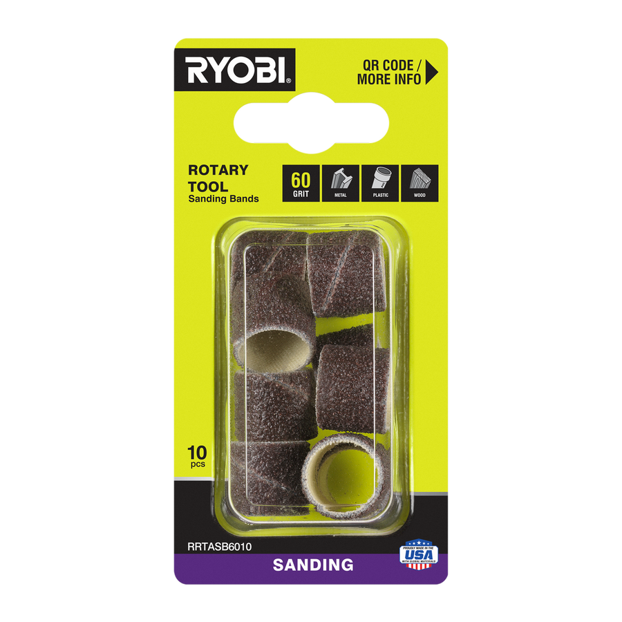Ryobi 60 Grit Sanding Band 10 Pack - 38mm x 1mm - Aluminium Oxide - Scratch Removal - SuperSaverAU - view 1