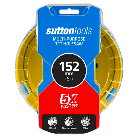 Sutton Tools 152mm Tct Multi Purpose Seamless Holesaw - Red - SuperSaverAU - view 1