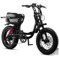 Flight Risk FR333 e-bike - 1000W motor, 52V 25Ah battery, front and rear suspension - Black - FR-333BLACK
