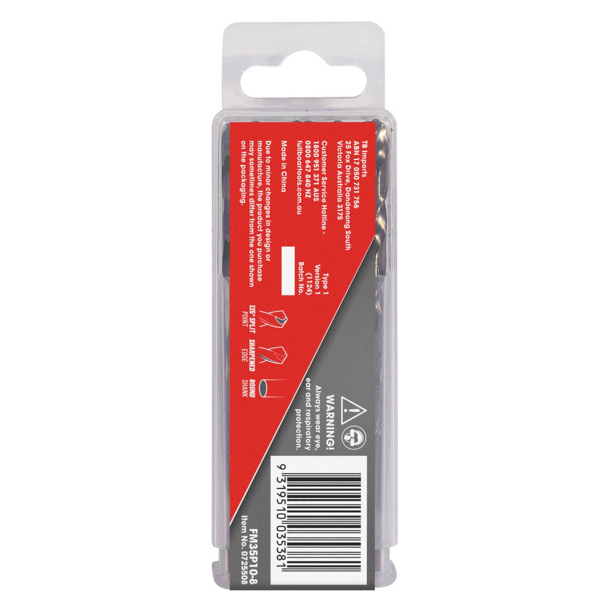 Full Boar 8mm Cobalt Drill Bit - 10 Piece Set - Precision Cutting - SuperSaverAU - view 2