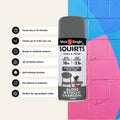 White Knight Squirts Metallic Charcoal Gloss Spray Paint 310g - Solvent-Based, UV Resistant