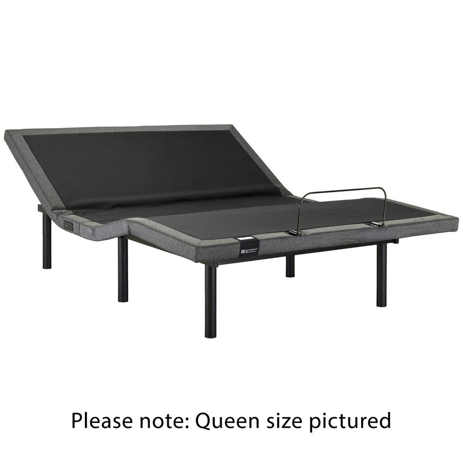 Sealy Element Adjustable Bed Base Double - Zero G, Anti Snore, Wireless Remote, Charcoal - ELM-ADJ-DBL