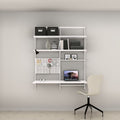 Elfa Office Solution Wall-Mounted Storage - White E-Poxy Bonded Steel - Cord Tray - 11998