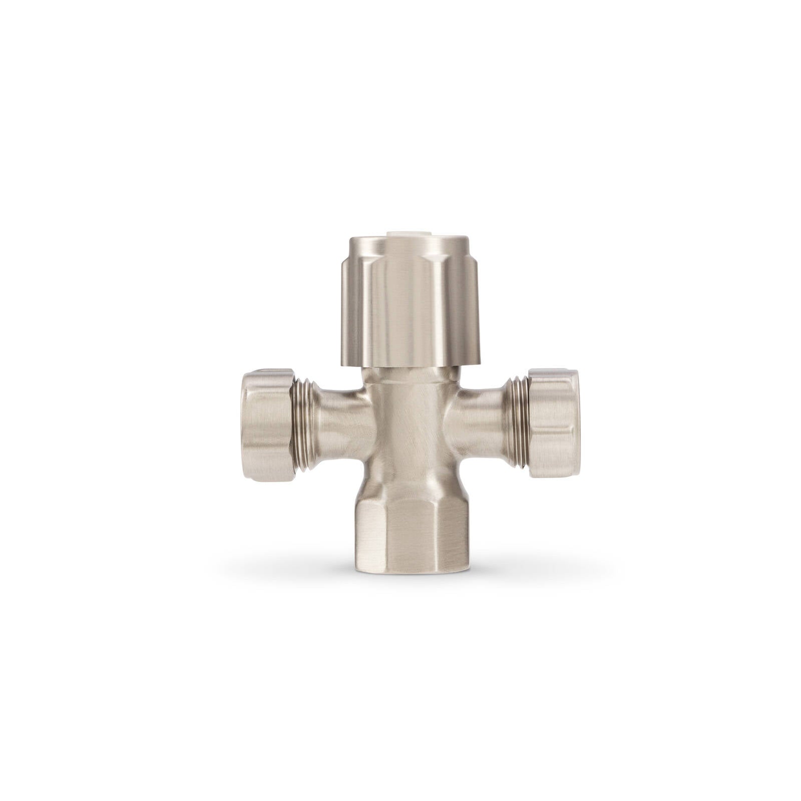 Brasshards 2 Way Cistern Tap 15mm x 15mm Brushed Nickel Brass Lead Free