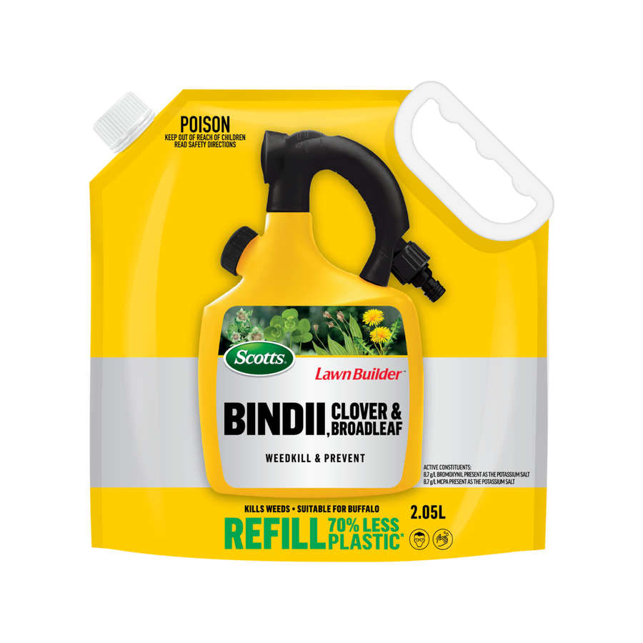 Scotts Lawn Builder Bindii Clover Broadleaf Weedkill Prevent Refill Pouch - 2.5kg - 70% Less Plastic - Effective Weed Control for All Lawns - SuperSaverAU - view 1