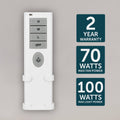 Brilliant Wi Fi Smart Ceiling Fan Remote Control - 45mm x 145mm - White/Grey - SuperSaverAU - view 4