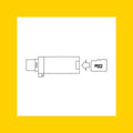 Antsig Micro SD Card Reader - USB 2.0 Adapter - Compact Design - Silver Metal - SuperSaverAU - view 3