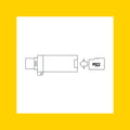 Antsig Silver Micro SD Card Reader USB