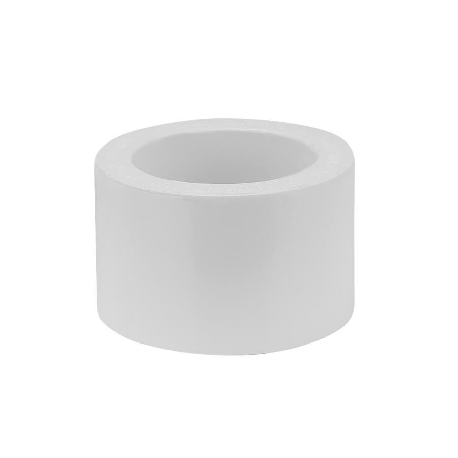 Holman PVC Reducing Bush 40 x 25mm Solvent Welded Durable White - SuperSaverAU - view 1
