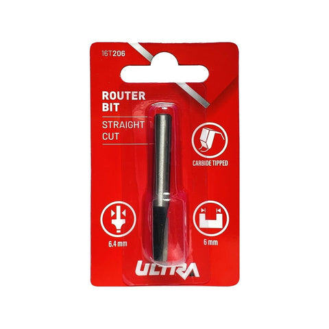 Ultra Router Bit - Straight 6mm - Tungsten Carbide - Durable - SuperSaverAU - view 1