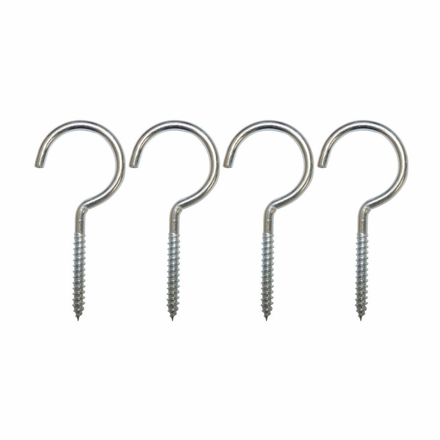 Everhang Screw Hook - 5.0 x 32 x 95 x 38mm - Zinc Plated - Light Duty - 4 Pack - SuperSaverAU - view 1