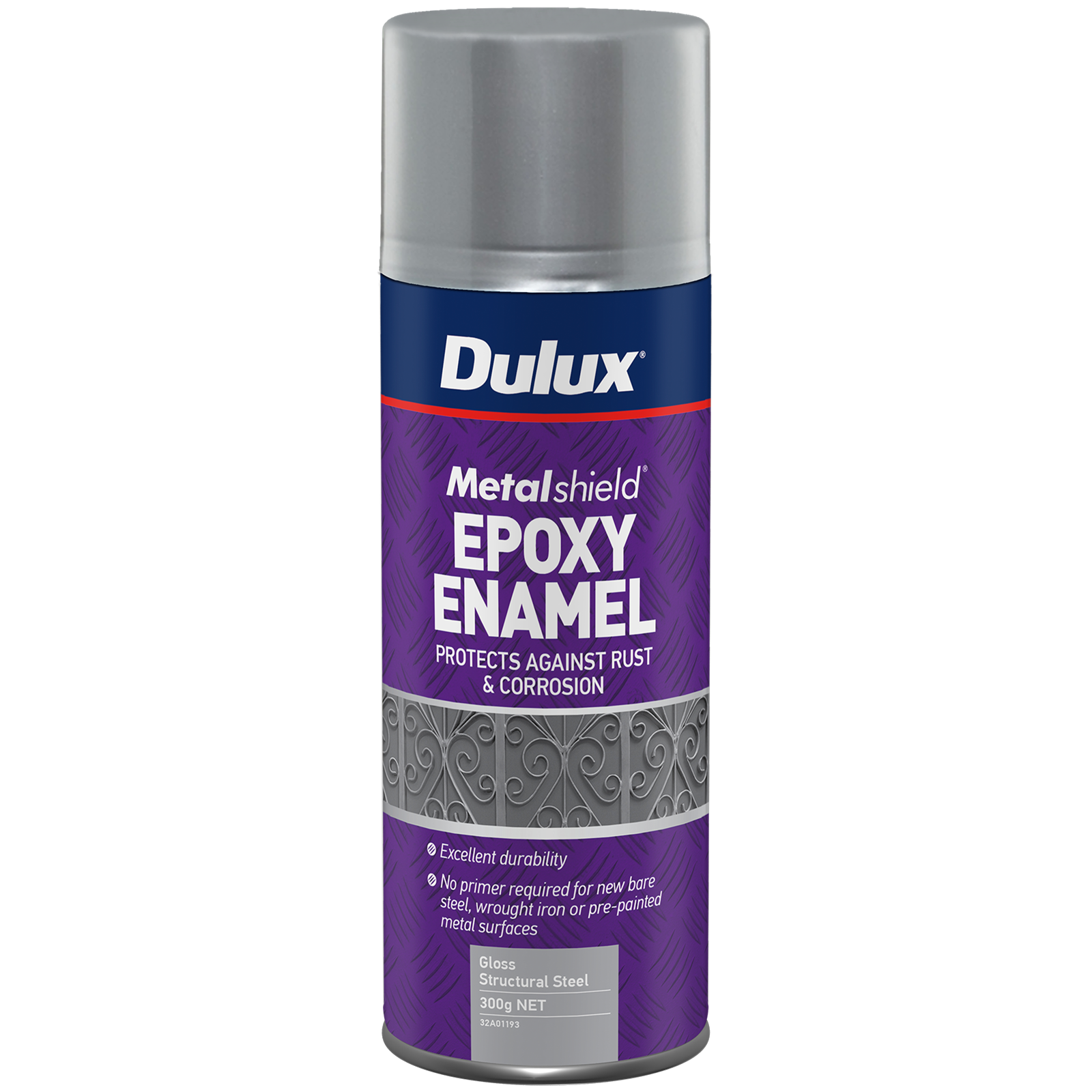 Dulux Metalshield Epoxy Enamel Gloss Spray Paint 300g Structural Steel, UV Resistant