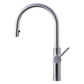 Titan Essentials Lite Gooseneck Pull Out Kitchen Mixer Tap - Brushed Stainless Steel, 6 Star WELS - TTSSXP