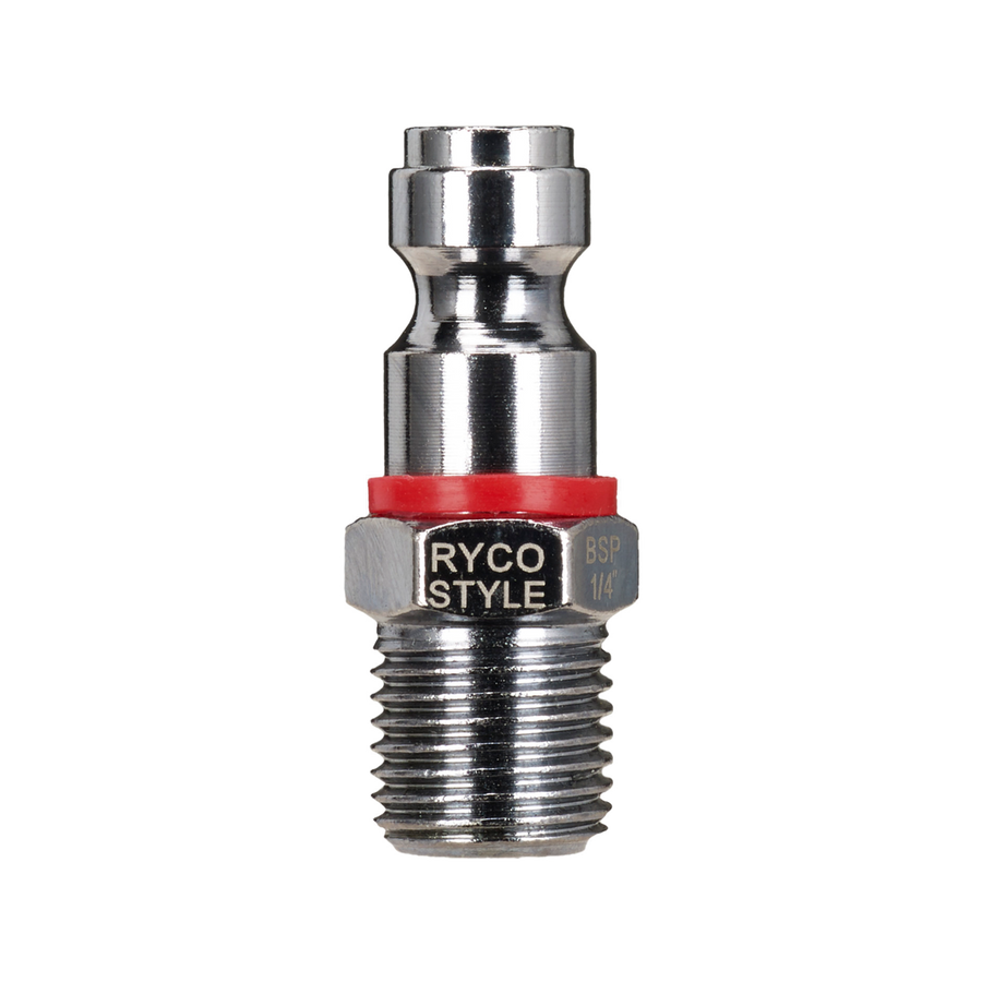 Powerfit Ryco Style 1/4" Male Plug - 150PSI - Solid Steel - Durable - SuperSaverAU - view 1