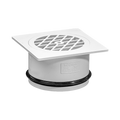 Holman 100mm DWV PVC Square Floor Grate - Grey, Underground Rated
