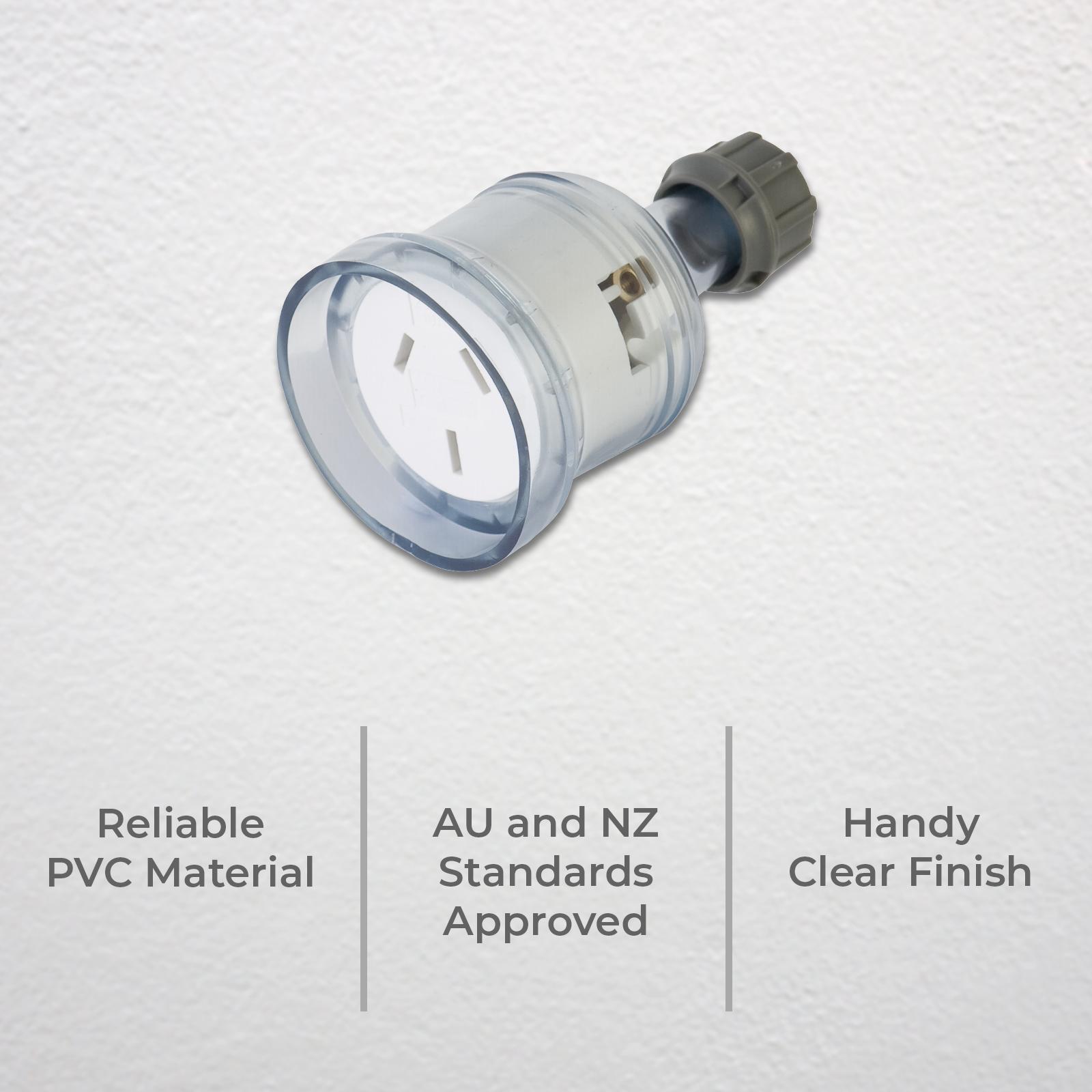 DETA 10A Clear Extension Socket 250V PVC 6334B