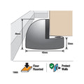 Adoored Door Stop - 45mm - Steel & Rubber - Non Marking - Chrome - SuperSaverAU - view 3