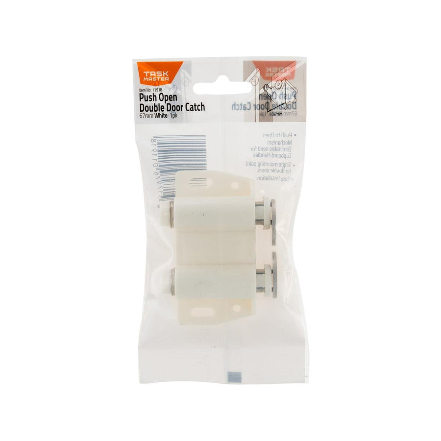 Taskmaster Magnetic Door Catch - 67mm - Plastic - Push to Open - SuperSaverAU - view 1