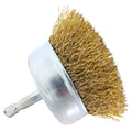 Josco 75mm Cup Brush - Brass Coated High Carbon Steel - Rust Removal - SuperSaverAU - view 1