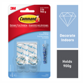 Command Crystal Hooks - 2 Pack - Clear - Damage-Free Hanging - 900g Support - SuperSaverAU - view 2
