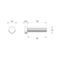 Zenith M10 x 50mm Stainless Steel 304 Hex Head Bolts & Nuts 12 Pack - SuperSaverAU - view 3