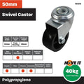 Move It Bolt Hole Castor - 50mm - Nylon - Light Duty - SuperSaverAU - view 3