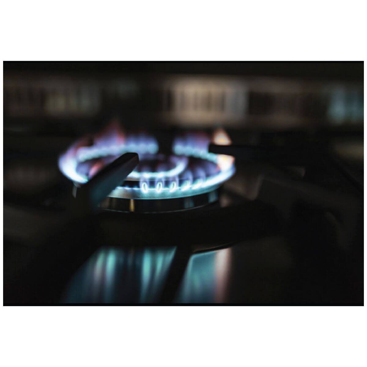 Glem Gas 75cm Natural Gas Cooktop - Stainless Steel, Five Burners, Wok Burner, Flame Failure - GTD75AU