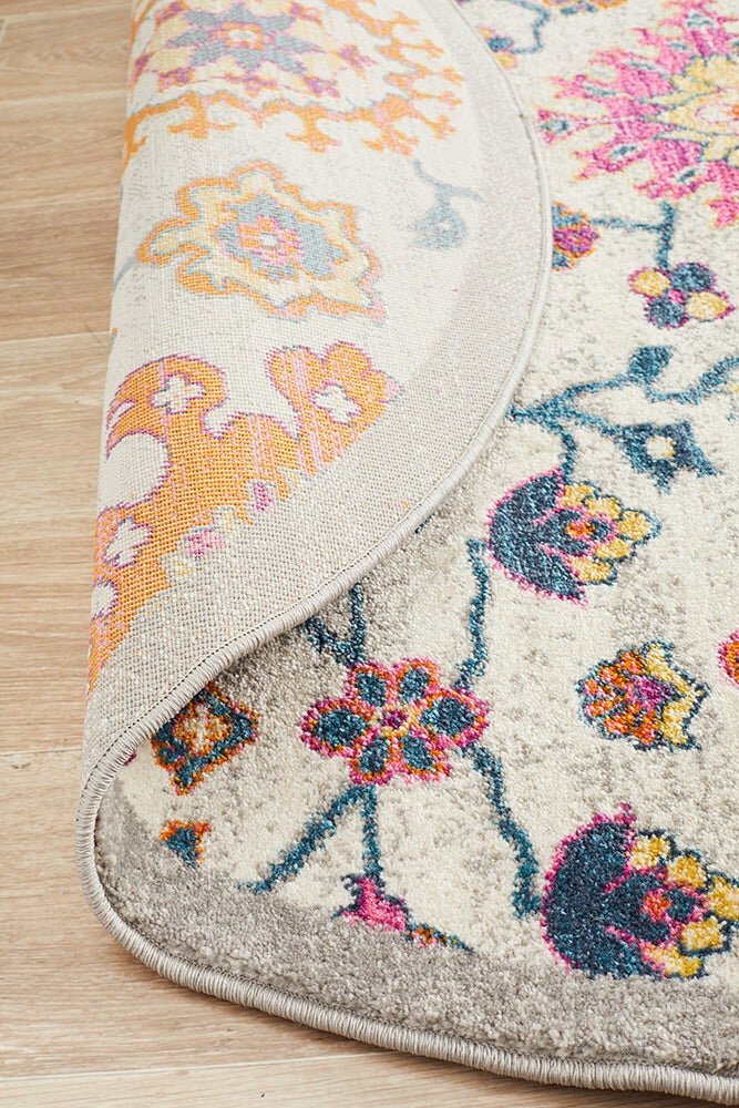Rug Culture Babylon Large Round Rug 240x240cm - Multi-coloured Polypropylene - BLN-208-MULT-240X240