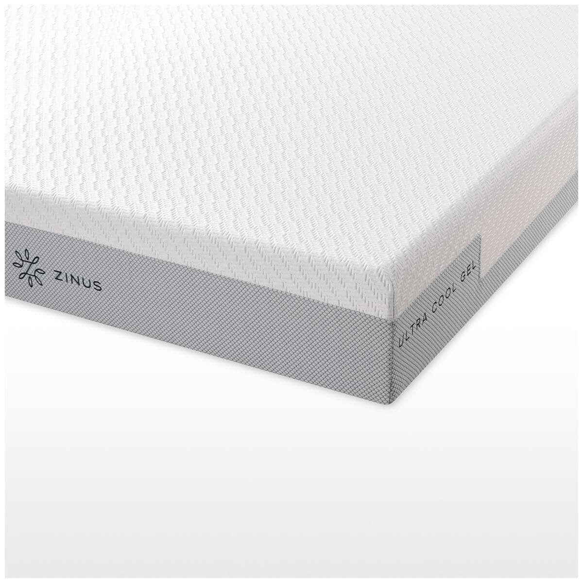 Zinus King Cooling Memory Foam Mattress - Gel-Infused Foam, 7-Zone Support, Grey - AU-MFGNCA-10K