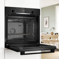 Bosch Series 4 60cm Built-In Electric Oven - 71L, 3D Hotair, EcoClean Direct, Black - HBA534BB3A