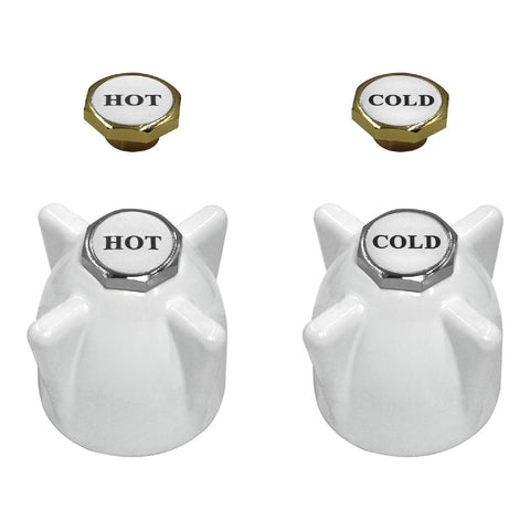 Shaw & Mason Zinc Die Cast Handles Pair 52mm White Durable Finish - SuperSaverAU - view 1