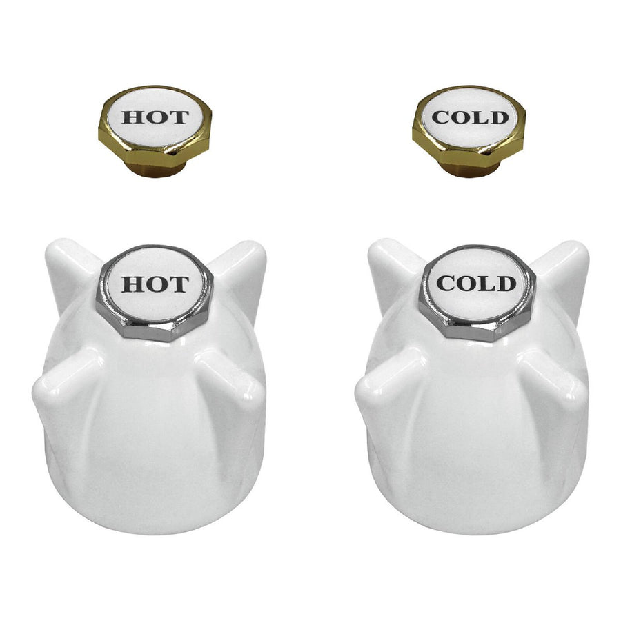 Shaw & Mason Zinc Die Cast Handles Pair 52mm White Durable Finish - SuperSaverAU - view 1