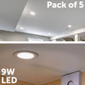 Arlec 9W Tri Colour Dimmable LED Downlight - 5 Pack - 110mm - White - SuperSaverAU - view 3