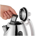 Dualit Jug Kettle 1.5L - Gloss White Polished Finish, 2400W Rapid Boil, 360 Degree Base - DU72041