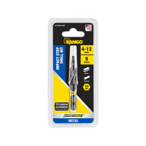 Kango 4-12mm 9-Step Hypertorque Impact Step Drill Bit - Durable Metal Drilling - SuperSaverAU - view 1