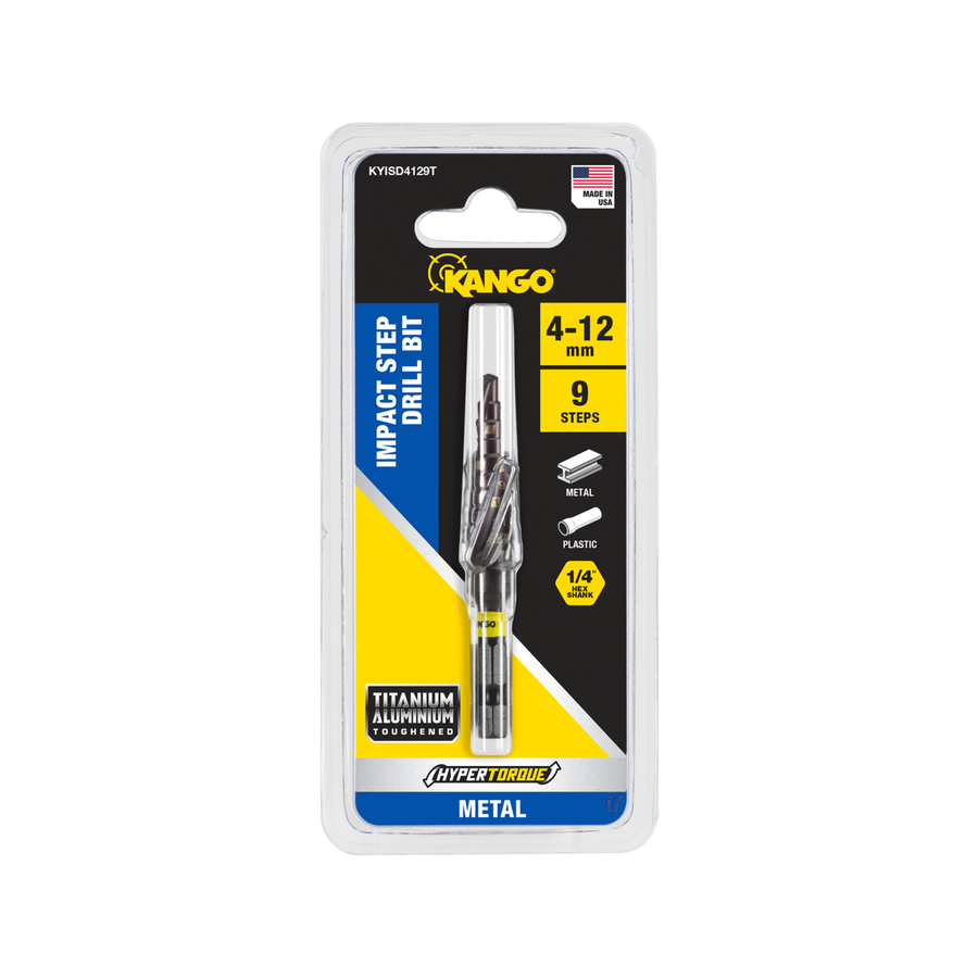 Kango 4-12mm 9-Step Hypertorque Impact Step Drill Bit - Durable Metal Drilling - SuperSaverAU - view 1
