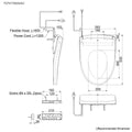 Toto S7 Elongated Washlet Bidet Toilet Seat - White, Auto Seat and Lid, Air-In Wonderwave - TCF47360GAU